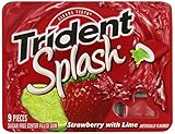 Trident Splash Gum, Strawberry Lime,  9-Piece Packs (Pack of 20)