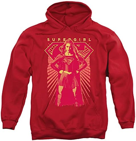 Supergirl Iconic DC Comic Book TV Series Standing Symbol Adult Pull-Over Hoodie