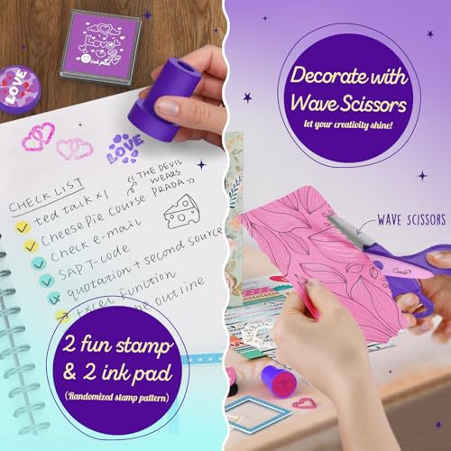 2-Pack DIY Journal Kit - Gifts for Girl Ages 8 9 10 11 12 13 14 Year Old - Cool Birthday Gifts Ideas for Girls - Art & Crafts for Tween Kid - Teen Girls Trendy Stuff - Scrapbook & Diary Supplies Set