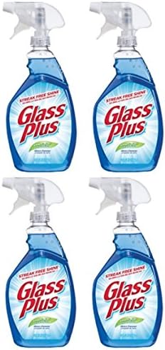 Glass Plus Glass Cleaner, 32 Fl Oz Bottle, Multi-Surface Glass Cleaner (Pack Of 4)
