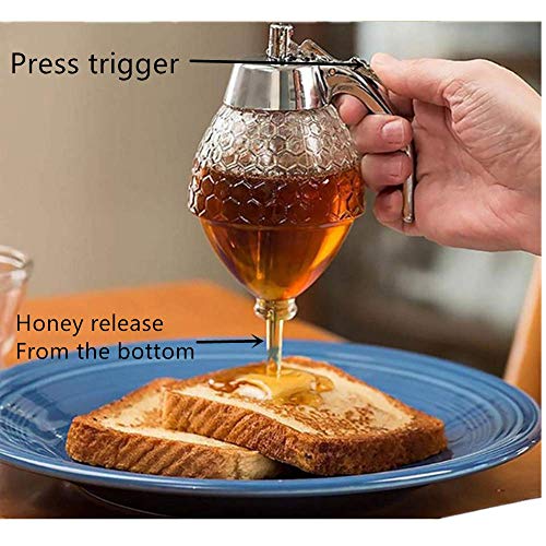 Honey dispenser, syrup dispenser, beautiful honey jar, honey