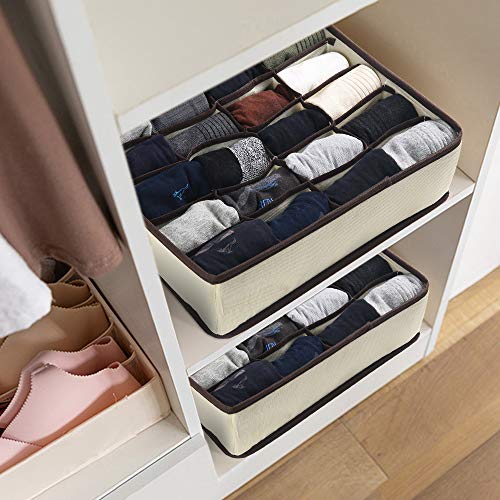 Bivisen Sock Drawer Organizer 24 Cell Divider Underwear Organizer