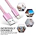 Lightning Cable, for iPhone Charger 4 Pack 3FT 6FT 10FT Nylon Braided USB Sync Data and Fast Charging Cable Cord Connect to Charger for iPad, iPod, iPhone X,8,8 Plus,7,7 Plus,6s,6 Plus,5s,5,5c (Pink)