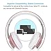 Bluetooth Wireless Over-ear Stereo Headphones, Fetta 4 in 1 Upgrade Bluetooth Foldable Headsets with Micro Support SD/TF Card (Upgrade Rose Gold)