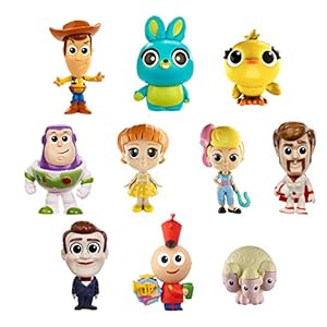 ​Disney Pixar Toy Story 4 Mini Figures 10-pack Character Collection, Birthday Gift for Kids 3 to 8 Years Old