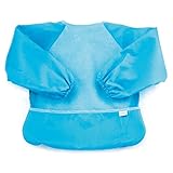 Bumkins Fleece Sleeved Bib, Blue, 6-24 Months
