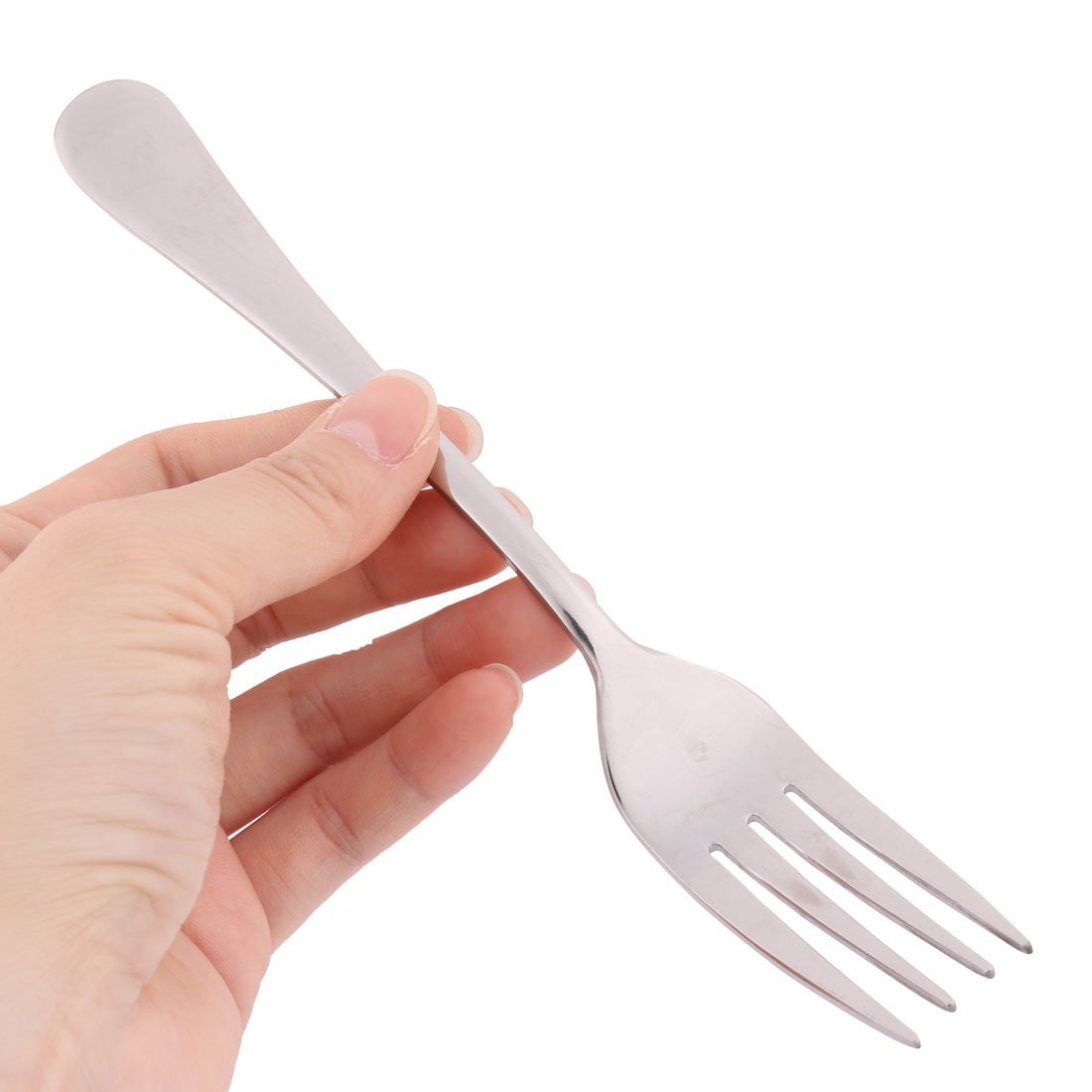 Amazon.com | eDealMax Hong Han autorizado partido del acero inoxidable de la fruta Postre Cena Pie sirviendo ensalada Tenedor tono de plata: Flatware