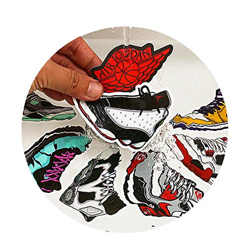 Yubbaex AJ Sneaker Stickers 100 Pcs Jordan Laptop Stickers Pack Cool Vinyl Waterproof Sticker for Pad MacBook Car Snowboard Bicycle Luggage Decal (AJ Sneakers 100 Pcs)