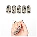 Floral Flower Mesh Fishnet Pattern Nail Sticker Art Design - Nail Decals w/ Strips of 22 Nail Wraps & File