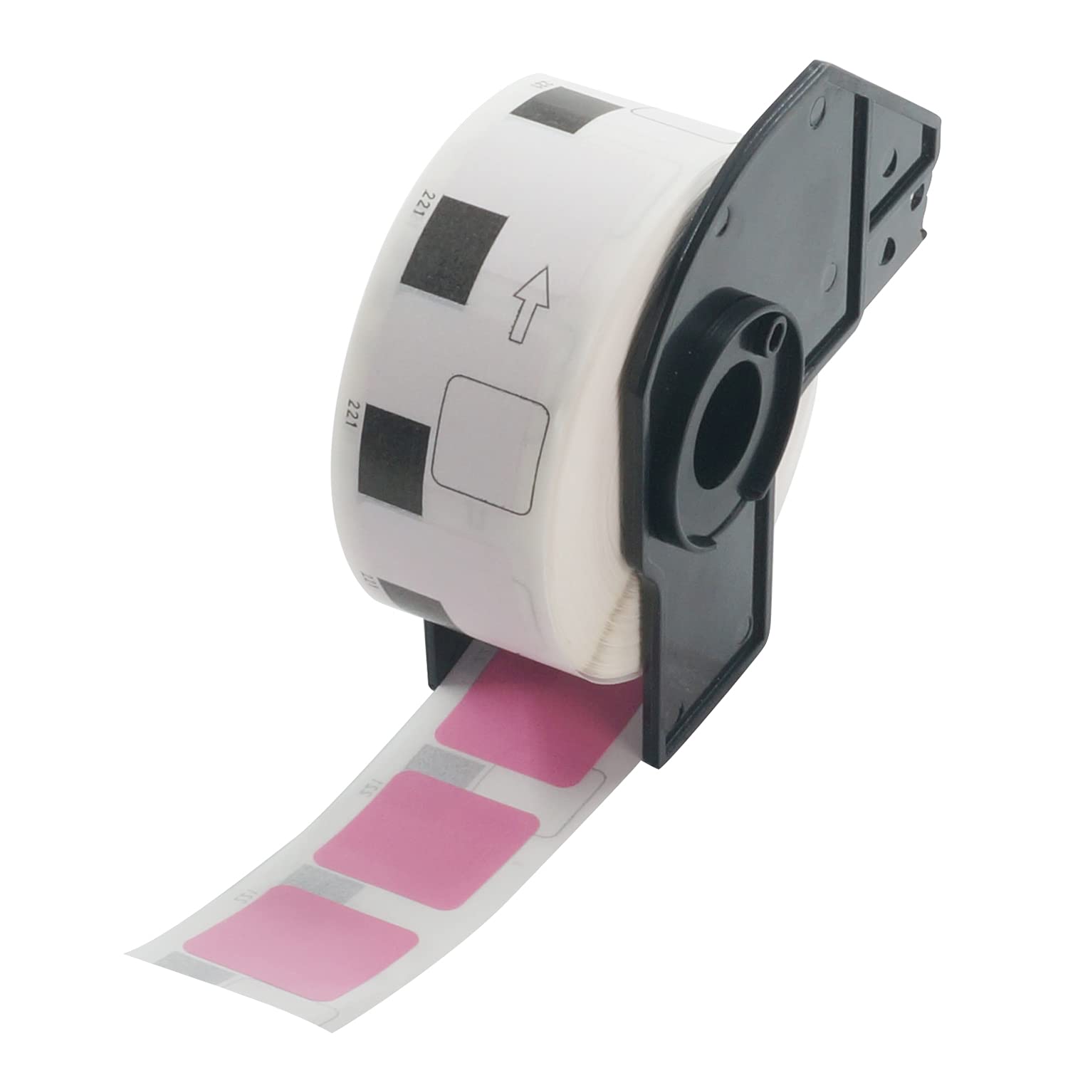 BETCKEY - 1000 Pink Labels Replacement for Brother DK-11221, 23mm x 23mm Square Labels Compatible with Brother QL Label Printers