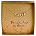 EFYTAL Sterling Silver Infinity Necklace - Cultured Pearl Bridesmaids/Friendship Jewelry Gift