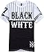 OVOY Mens Hipster Hip Hop Black and White Striped Baseball T shirt Tee Tops