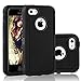 iPhone 5C Case, FOGEEK Dual layer Anti Slip 360 Full Body Cover Case PC and TPU Shockproof Protective for Apple iPhone 5C ONLY(Black)