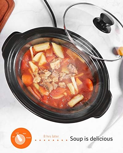 Mijoteuse Électrique, Homever Slow Cooker de 3,5 L, 3 Niveaux de Cuisson dont Maintien au Chaud, Couvercle en Verre et Bol en Céramique, Idéale pour 4 Personnes (Black) - Cuisine A Vivre Mijoteuse Électrique, Homever Slow Cooker de 3,5 L, 3 Niveaux de Cuisson dont Maintien au Chaud, Couvercle en Verre et Bol en Céramique, Idéale pour 4 Personnes (Black)