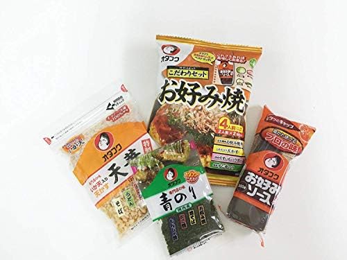 Otafuku sauce + Okonomiyaki kit + Tenkasu + Aonori Flakes (Seaweed) for Okonomiyaki