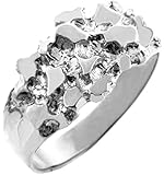 Nugget Rings Polished 925 Sterling Silver The Knight for Men