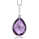 Gem Stone King 925 Sterling Silver Amethyst Pendant