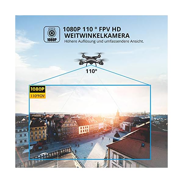 HOLY STONE HS110G GPS Drohne mit 1080P 110° Kamera HD, RC Quadrocopter mit WiFi FPV-Live-Videokamera… – Bild 3