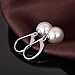 Pearl Earrings Dangle Pearls Earrings Silver Pearl Earrings for Women Sterling Silver Pearl Earrings Simulated Pearl Earrings Silver Pearl Dangling Earrings Pearl Leverback Earrings 10MM