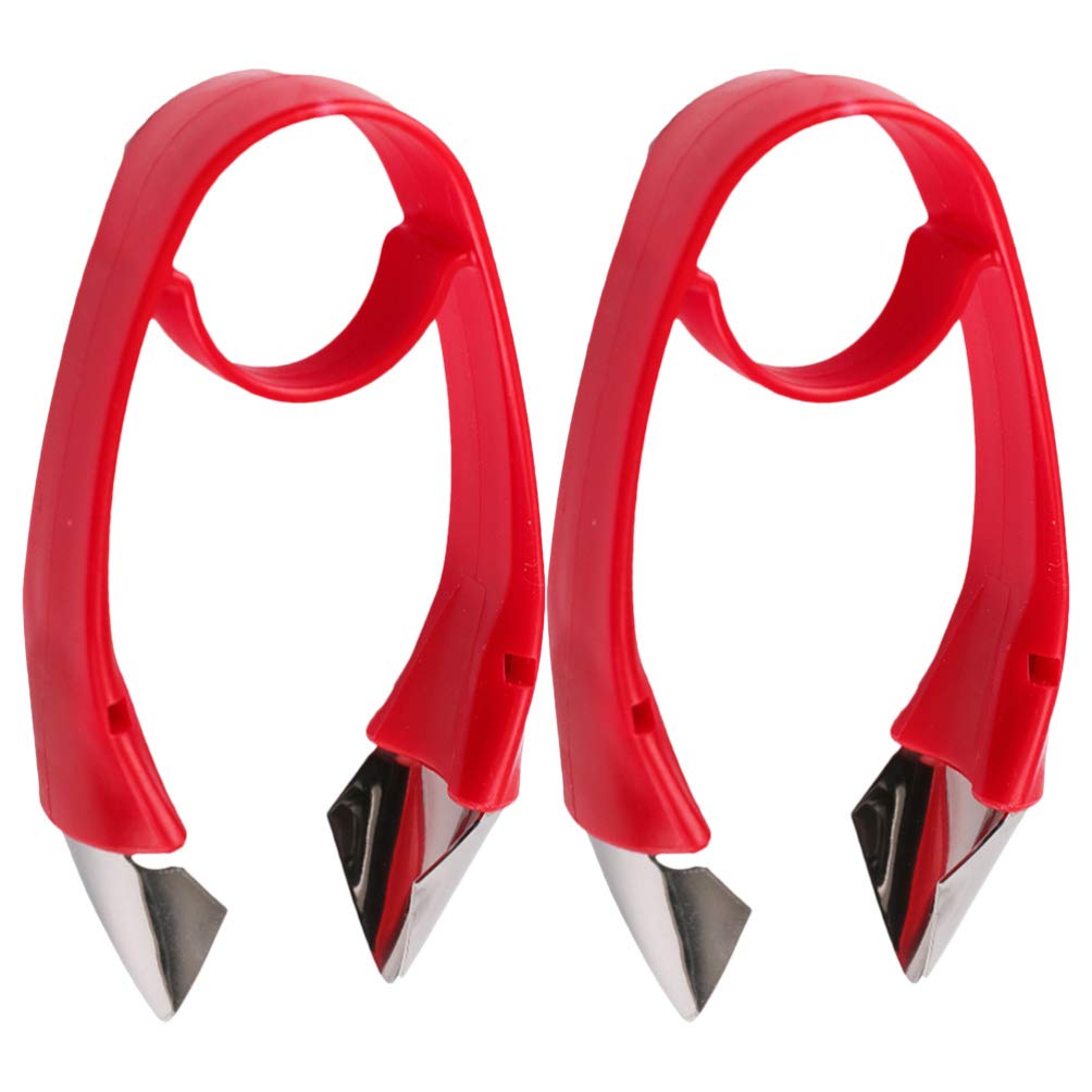 HEMOTON Strawberry Huller Strain Remover Vegetable Corer 9.5 x 2 cm (Red) Pack of 2