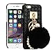 iPhone 6 plus/6S plus 5.5 inch Case DZT1968® Fashion Hairy Hairball Weave Hard Case Cover for iPhone 6 plus/6S plus 5.5 inch (Black)