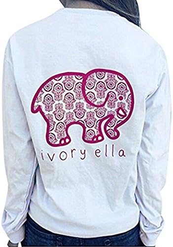 WomenFocus Womens Ivory Ella T Shirt Pullover Sweatshirt