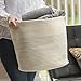 Storage Basket Extra Large Cotton Rope Woven 17?x15? Home Organizer Baskets Hand Woven Decorative Basket to Be Used As Laundry Hamper, Baby Toys Bin, Craft Storage Bin, Toddler Clothes Basket Bag