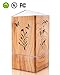 Essential Oil Diffuser Aromatherapy Diffuser Wood Grain Cool Mist Humidifier for Office Home Study Yoga Spa Travel, Auto Shut-Off and 7 Color Night Lights, 200 Milliliter Bamboo Diffuser