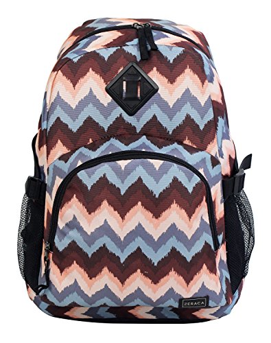 Zeraca Great Deals Large Student Backpacks School Book Bags (Brown Wave)