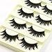 wenettion 5 Pairs Thick Long Cross Party False Eyelashes Black Band Fake Eye Lashes