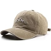 YULOONG Mens Vintage Baseball Cap Mountain Peak Baseball Hats Retro Washed Cotton Dad Cap Womens Outdoor Cap Adjustable