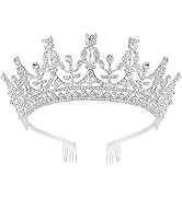 Didder Crowns For Women Silver Rhinestone Crown Tiara, Crown for Girls Tiaras and Crowns for Wome...