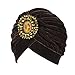 Decou Twist Pleated Hair Wrap Stretch Turban 0545 ,Brown,One size