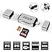 Vanja SD Card Reader USB Type C Micro USB OTG Adapter, USB 2.0 Portable Memory Card Reader for SDXC, SDHC, SD, MMC, RS-MMC, Micro SDXC, Micro SD, Micro SDHC Card…