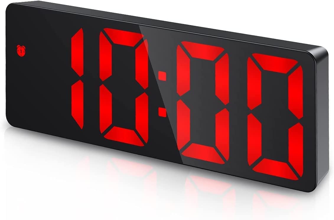 Ankilo (New Version Digital Alarm Clock, LED Clock for Bedroom, Electronic Desktop with Temperature Display, Adjustable Brightness, Voice Control, 12/24H Display Heavy Sleepers — image 1