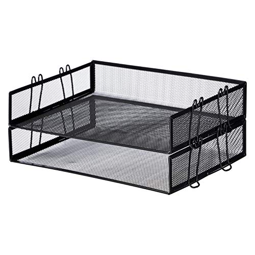 Amazon Basics TwoTier Stackable File Paper Tray Desk Organizer