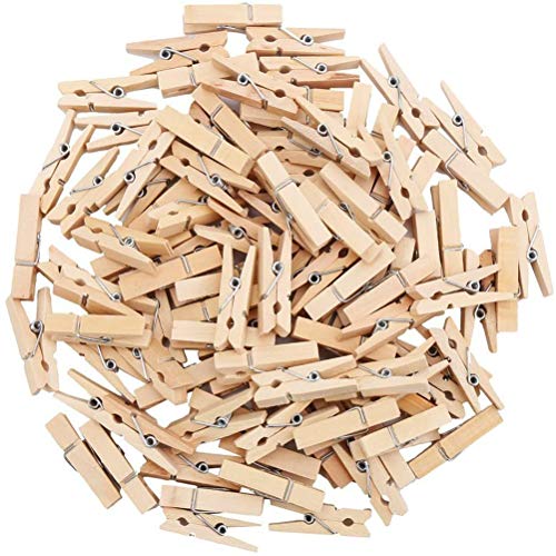 Yarlung 150 Pack Wooden Clothespins, 4 Inch Natural Wood Clamp with