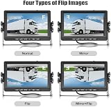 CAMECHO Wireless RV Backup Camera 4 Split Screen 7" Monitor DVR Night Vision view 7