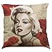 LightInTheBox Set of 3 18 x 18 Cotton Linen Throw Pillow Case Cover with Marilyn Monroe Print Home Decor Cushion Cover
