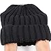 Valpeak Fleece Lined Women Winter Beanie Hats Faux Fur Pom Pom Beanie Hat (2pcs, Beigegray)