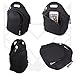 LunchFox Designer Neoprene Lunch Bag Tote for Adults (Men & Women), Black - Midnight on Mulholland