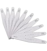 Makartt Nail File Zebra Nail Files 100 180 Grit 10PCS for Acrylic Nails Poly Nail Gel Emery Board...