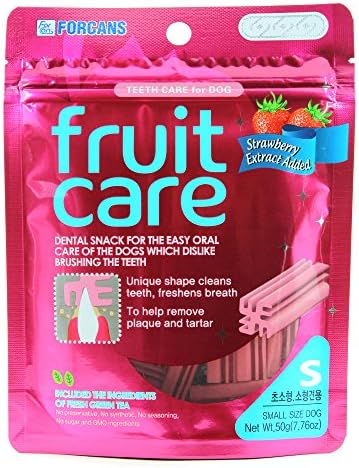 Hizoei, Teeth and Fruit care for dogs, Small dog Chew Treats, Strawberry Extract Added, 1.76 oz
