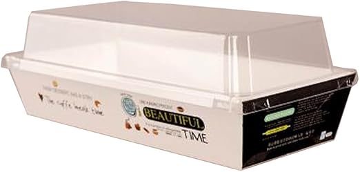 Black Temptation [Hora] Juego de 20 Cajas de Sandwich Desechables Caja de panes Bandejas de Hot Dogs con Tapas: Amazon.es: Hogar