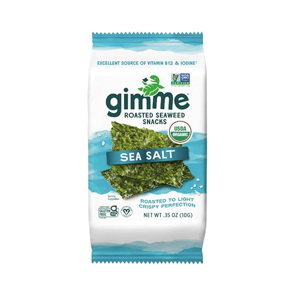 GIMME SEAWEED ORGANIC PREMIUM ROASTED SEAWEED SNACKS, SEA...