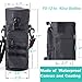 Water Bottle Holder Carrier Pouch Fits 12 to 40 oz Bottles, Tactical Molle Water Bottle Bag with Adjustable Padded Shoulder Strap and Pockets for Walking and Hiking(Black)