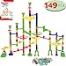 JOYIN 149 Pcs Marble Run Premium Set, Construction Building Blocks Toys, STEM Learning Toy, Educational Building Block Toy(109 Solid-Colors Plastic Pieces + 40 Glass Marbles)