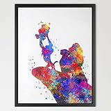 Dignovel Studios 11X14 The Lion King Rafiki and Simba Inspired Watercolor illustration Art Print New Baby Gift baby shower Nursery Kids Art Print N364