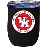 R and R Imports University of Houston 12 oz Insulated Wine Stainless Steel Tumbler Black Officially Licensed Collegiate Product