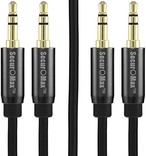 Aux Cable (2 Pack) - Shielded Cord (3.3ft/1m) - 3.5mm Male to Male Audio Cables for Car/Auto Stereo(s) Speaker(s), Headphone(s), Mp3 Player, iPhone, iPod, iPad, Computer &amp; Auxiliary Input Connector(s)